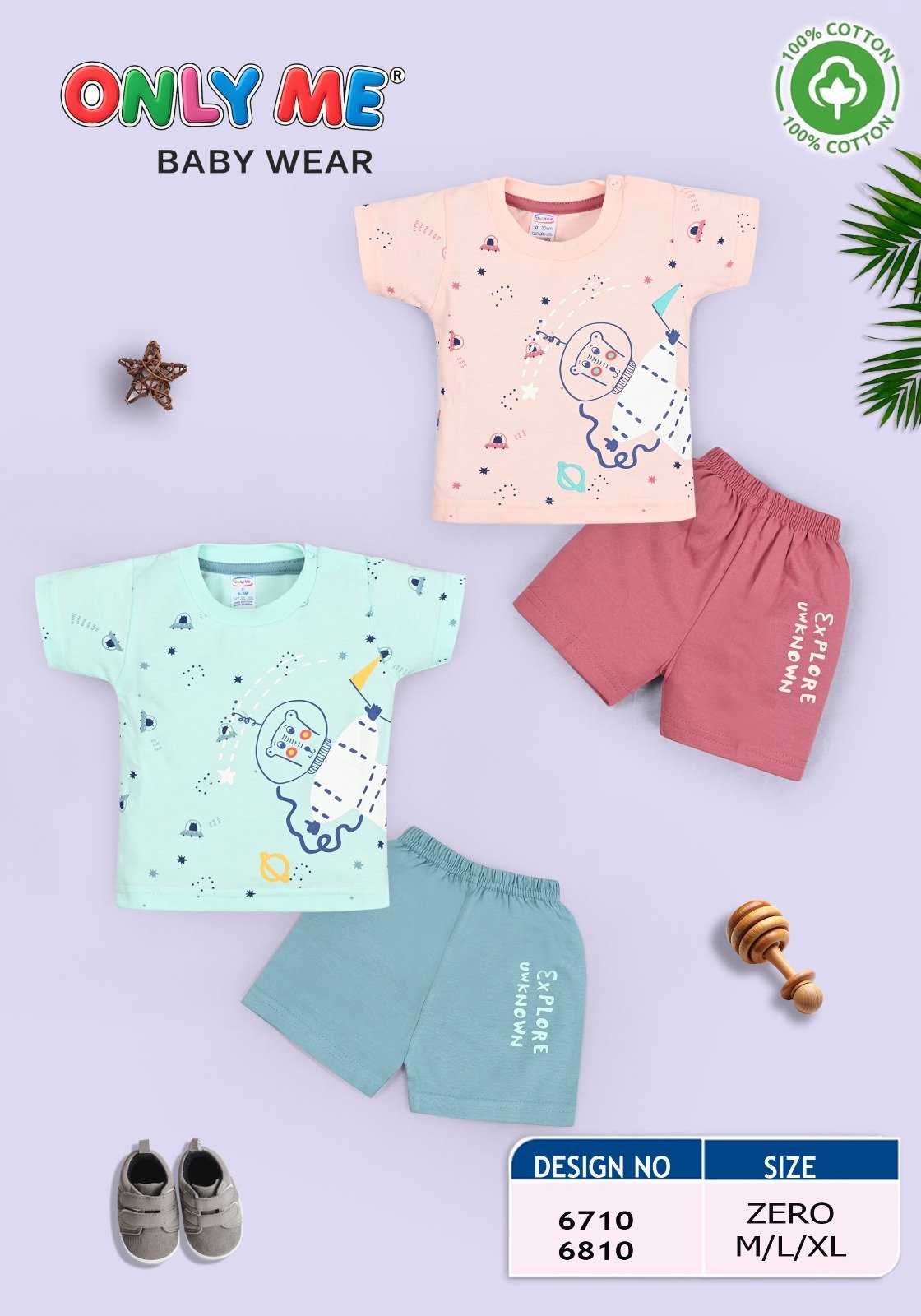 Soft cotton infant baby wear front open set Only Me premium baby clothing for newborn babies